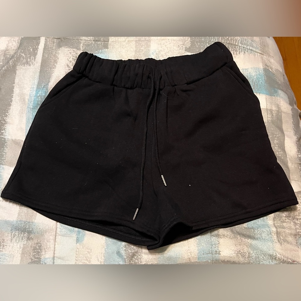 Zenana Outfitters Black Athletic Shorts with Elastic Waistband